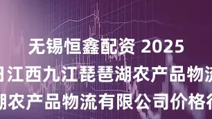 无锡恒鑫配资 2025年7月22日江西九江琵琶湖农产品物流有限公司价格行情
